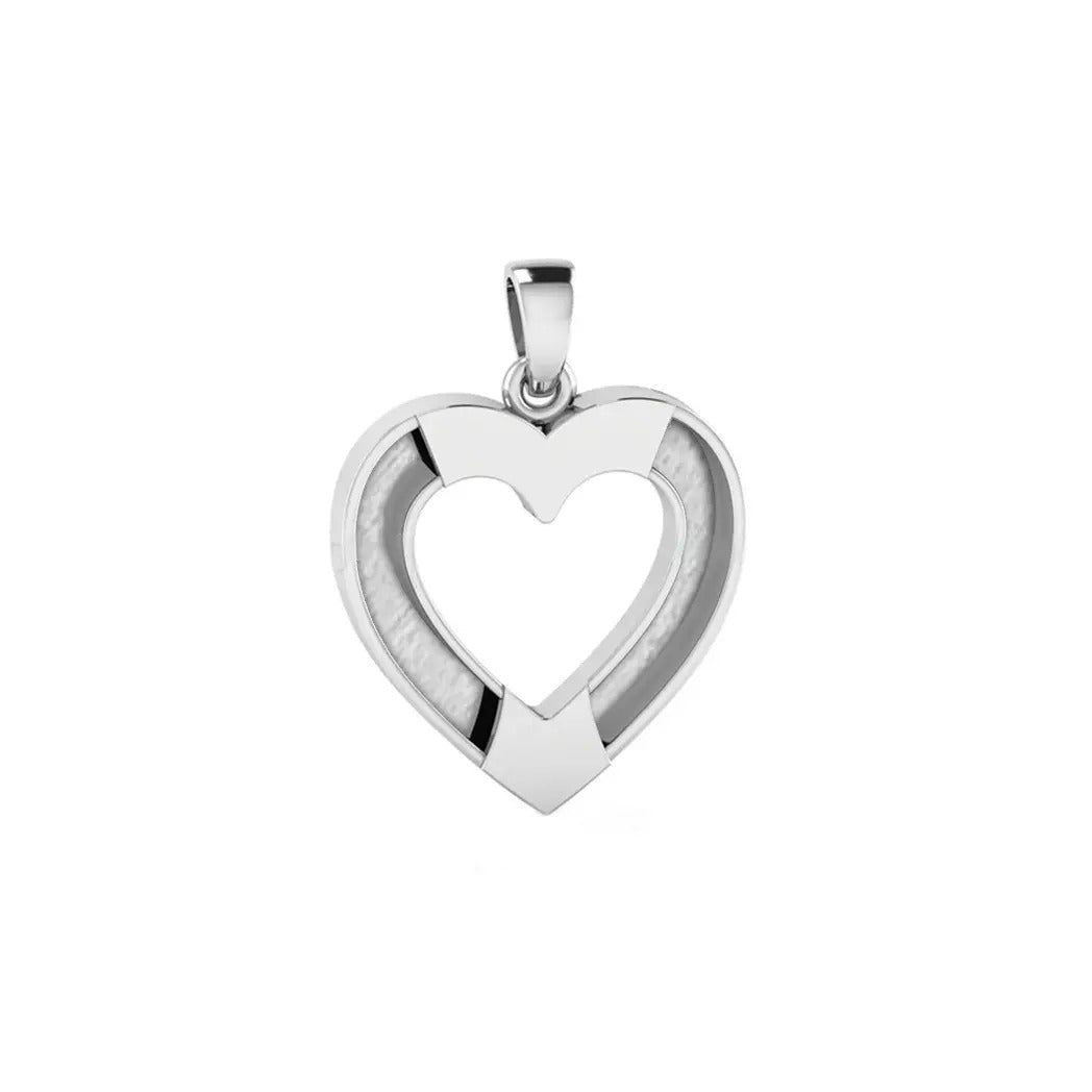 2024 High Quality Keepsake Custom Gold-Plated Heart Blank Bezel Handmade 925 Silver Charm Jewelry India Trendy Anniversary Gift