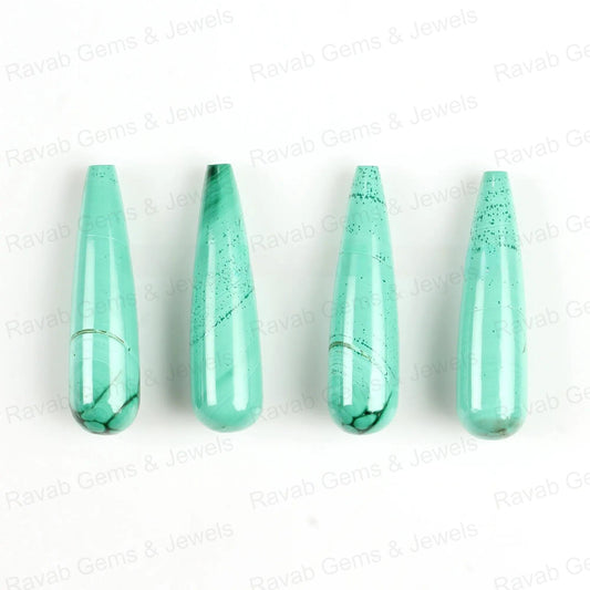 9x30mm Natural Light Green Malachite Teardrop Smooth Briolette Gemstone, Calibrate Loose Beads Earrings Stone Wholesale Rate 2 Pcs Set