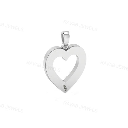 2024 High Quality Keepsake Custom Gold-Plated Heart Blank Bezel Handmade 925 Silver Charm Jewelry India Trendy Anniversary Gift