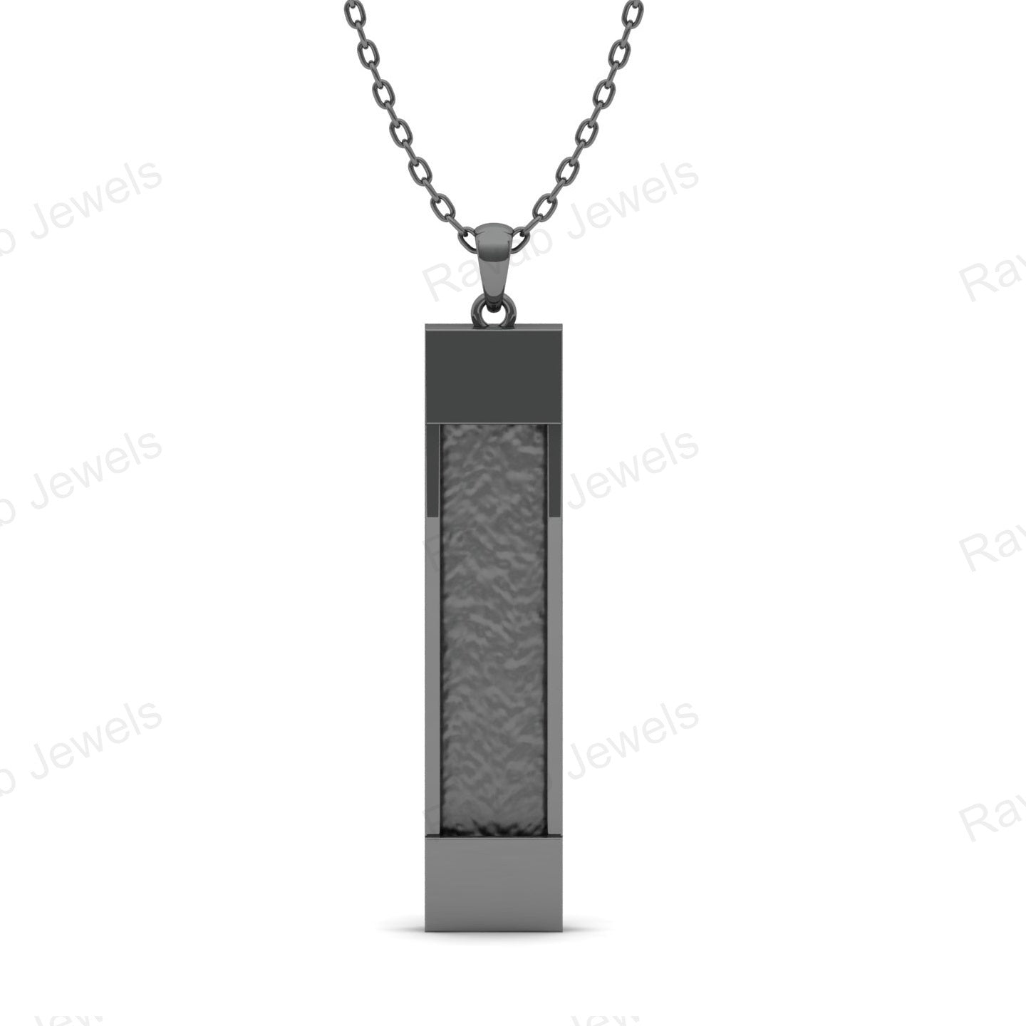 2024 Trendy High Quality Silver 925 Custom Made 30*9mm Mounting Jewelry Factory Price Hip Hop Bar Blank Pendant Necklace for Men