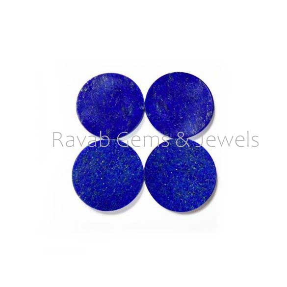 10 Pcs Natural Lapis Lazuli Round Shape Flat Gemstone For Jewelry Making, Best Quality Loose Beads Stone For Earring Making 8-10mm Set