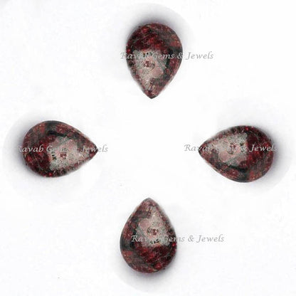 Natural Eudialyte Pear Shape 12x16mm Smooth Briolette Gemstone, Loose Beads Calibrated Stone For Jewelry Earring Making 2 Pcs Set