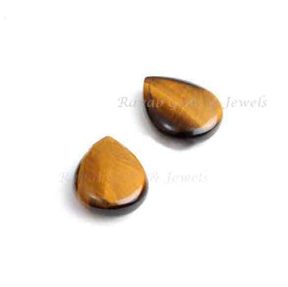 Tiger's Eye Pear Shape Smooth Briolette Gemstone, Calibrated Loose Beads Stone For Jewelry Earring Making, Stone For Sale 2 Pcs