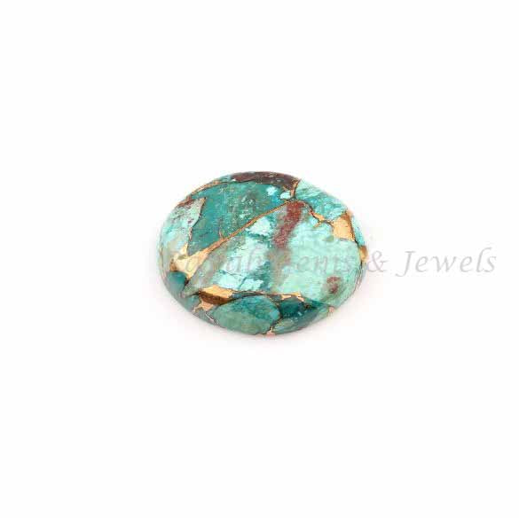 Chrysocolla Copper Round Shape 5mm to 20mm Cabochon Loose Gemstone, Smooth Calibrated, Semi Precious Stone, For Making Pendant Jewelry 1 Pc