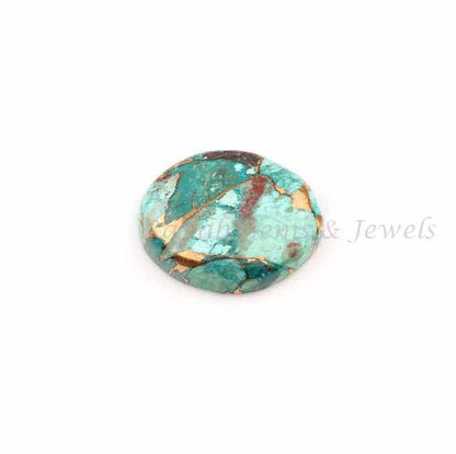 Chrysocolla Copper Round Shape 5mm to 20mm Cabochon Loose Gemstone, Smooth Calibrated, Semi Precious Stone, For Making Pendant Jewelry 1 Pc