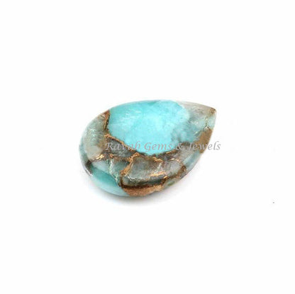 Natural Amazonite Copper 5x7mm to 16x22mm Pear Briolette Loose Gemstone, Calibrated Smooth, Semi Precious Stone for Jewelry Making Ring 1 Pc