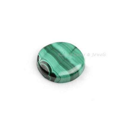 Natural Malachite Round Shape 5mm to 20mm Cabochon Loose Gemstone, Smooth Calibrated, Semi Precious Stone, For Making Pendant Jewelry 1 Pc