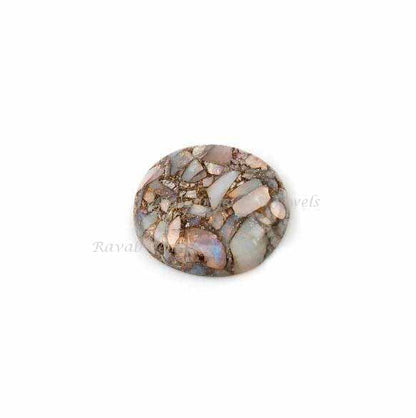 Ethiopian Opal Copper Composite Round 5mm to 20mm Cabochon Loose Gemstone, Smooth Calibrated, Semi Precious Stone, For Making Jewelry 1 Pc