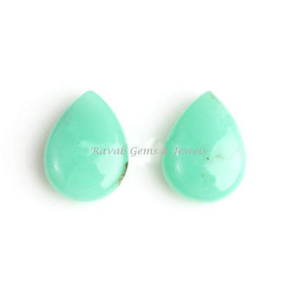 Natural Green Chrysoprase Pear Shape Gemstone, Calibrated Smooth Briolette, Best Quality Stone For Jewelry Earring Making 2 Pcs