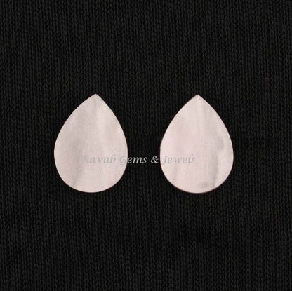 Mother of Pearl Pear Shape Flat Gemstone For Jewelry Making, MOP Loose Beads Calibrated Stone Pendant Ring Earring 2 Pcs 12x16mm All Sizes