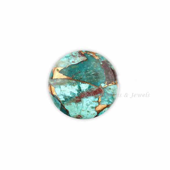 Chrysocolla Copper Round Shape 5mm to 20mm Cabochon Loose Gemstone, Smooth Calibrated, Semi Precious Stone, For Making Pendant Jewelry 1 Pc