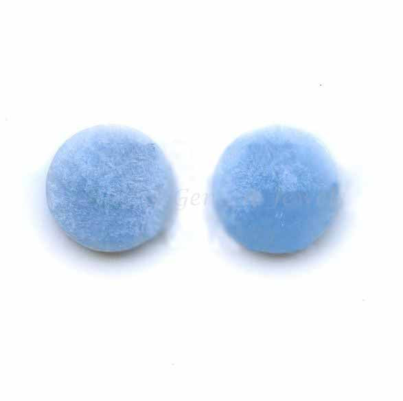 Natural Angelite Round Coin shape 12mm Flat Gemstone for jewelry making, Natural Angelite pendant, earrings making beads 2 pcs set