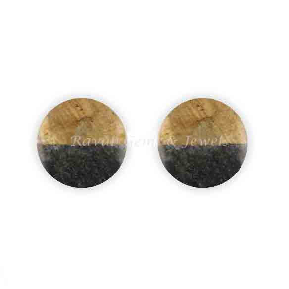 Picasso Jasper Round Coin shape 12mm Flat Gemstone for jewelry making, Picasso Jasper ring, pendant, earrings making beads 2 pcs set