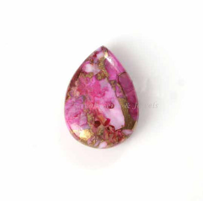 Purple Spiny Oyster Shell & Bronze Composite, 5x7mm to 16x22mm Pear Smooth Briolette, Loose Gemstone, Semi Precious Stone, Calibrated 1 Pc