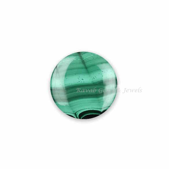 Natural Malachite Round Shape 5mm to 20mm Cabochon Loose Gemstone, Smooth Calibrated, Semi Precious Stone, For Making Pendant Jewelry 1 Pc