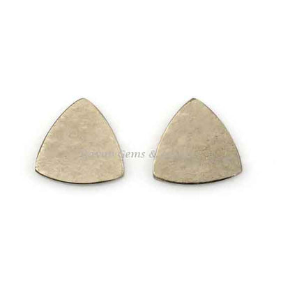 Natural Pyrite Trillion Shape Flat Gemstone, Pyrite Stone For Jewelry, Stone For Earring, Best Quality Stone For Sale 8mm-16mm 2 Pcs Set