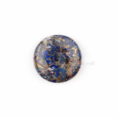 Blue Lapis Lazuli Copper Round Shape 5mm to 20mm Cabochon Loose Gemstone, Smooth Calibrated, Semi Precious Stone, For Making Jewelry 1 Pc