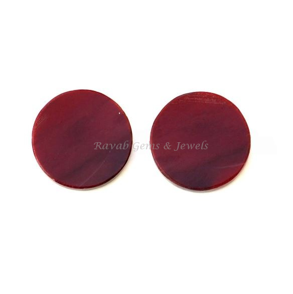 Red Mookaite Round Coin Shape Gemstone For Jewelry, Loose Beads Calibrated Stone For Earring Ring Necklace Making 12mm 2 Pcs Set Available