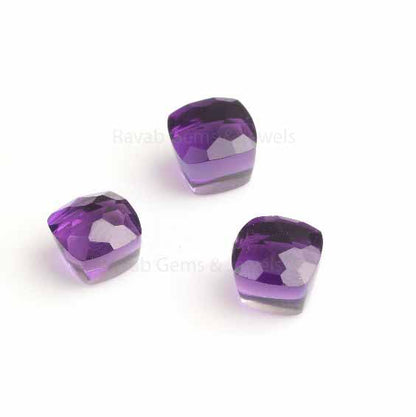 Cushion Football Cut, Semi Precious Stone, Hydrothermal Quartz, 12 x 12 x 8 mm, Calibrated Faceted, Beautiful Gemstone, For Jewelry Making