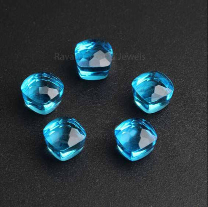 Cushion Football Cut, Semi Precious Stone, Hydrothermal Quartz, 12 x 12 x 8 mm, Calibrated Faceted, Beautiful Gemstone, For Jewelry Making