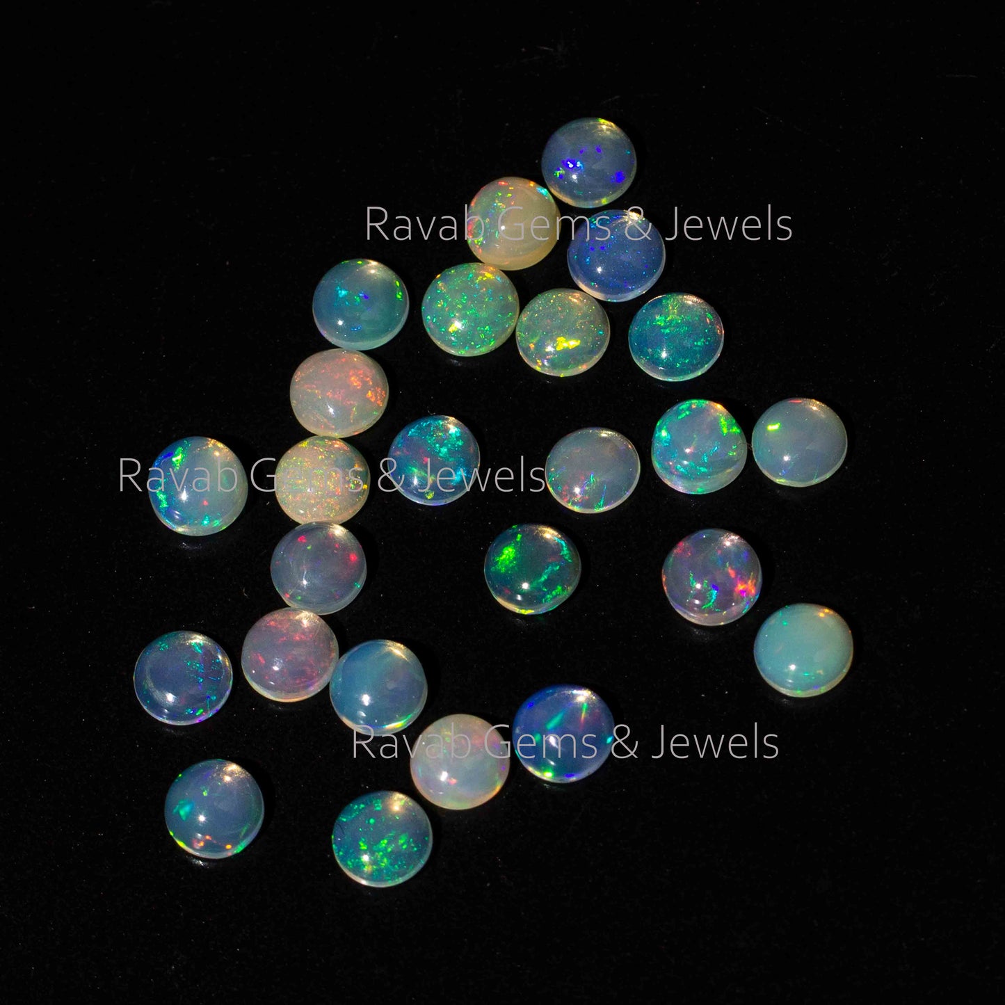 5mm Ethiopian Opal lot fire opal Cabochon top quality opal gemstone AAA Natural Ethiopian multi fire Opal cabochon for jewelry making use.