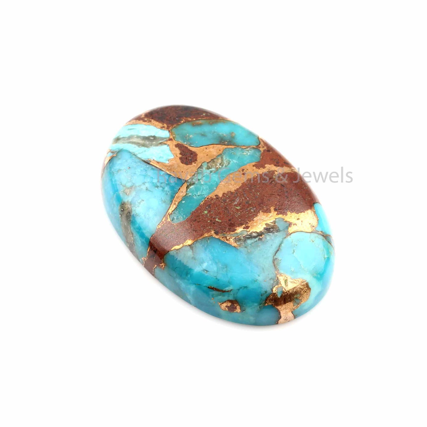 Lava Copper Turquoise Oval Shape 5x7mm to 20x30mm Cabochon Gemstone | Smooth Calibrated Loose Stone DIY beads For Bridesmaid Gifted 1 Pc