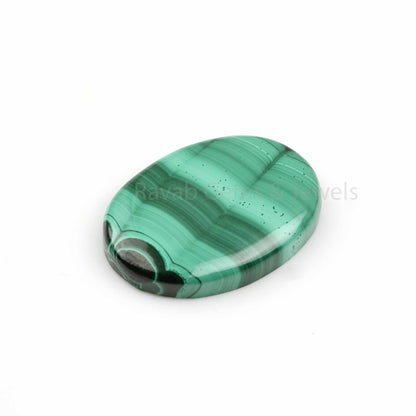 Natural Malachite Oval 5x7mm to 20x30mm Cabochon Loose Gemstone | Smooth Calibrated, Semi Precious Stone, For Pendant Jewelry Making - 1 Pc