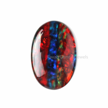 Red Ammolite Quartz 5x7mm to 20x30mm Oval Cabochon Loose Gemstone, Smooth Calibrated, Semi Precious Stone, For Pendant Necklace Jewelry 1 Pc