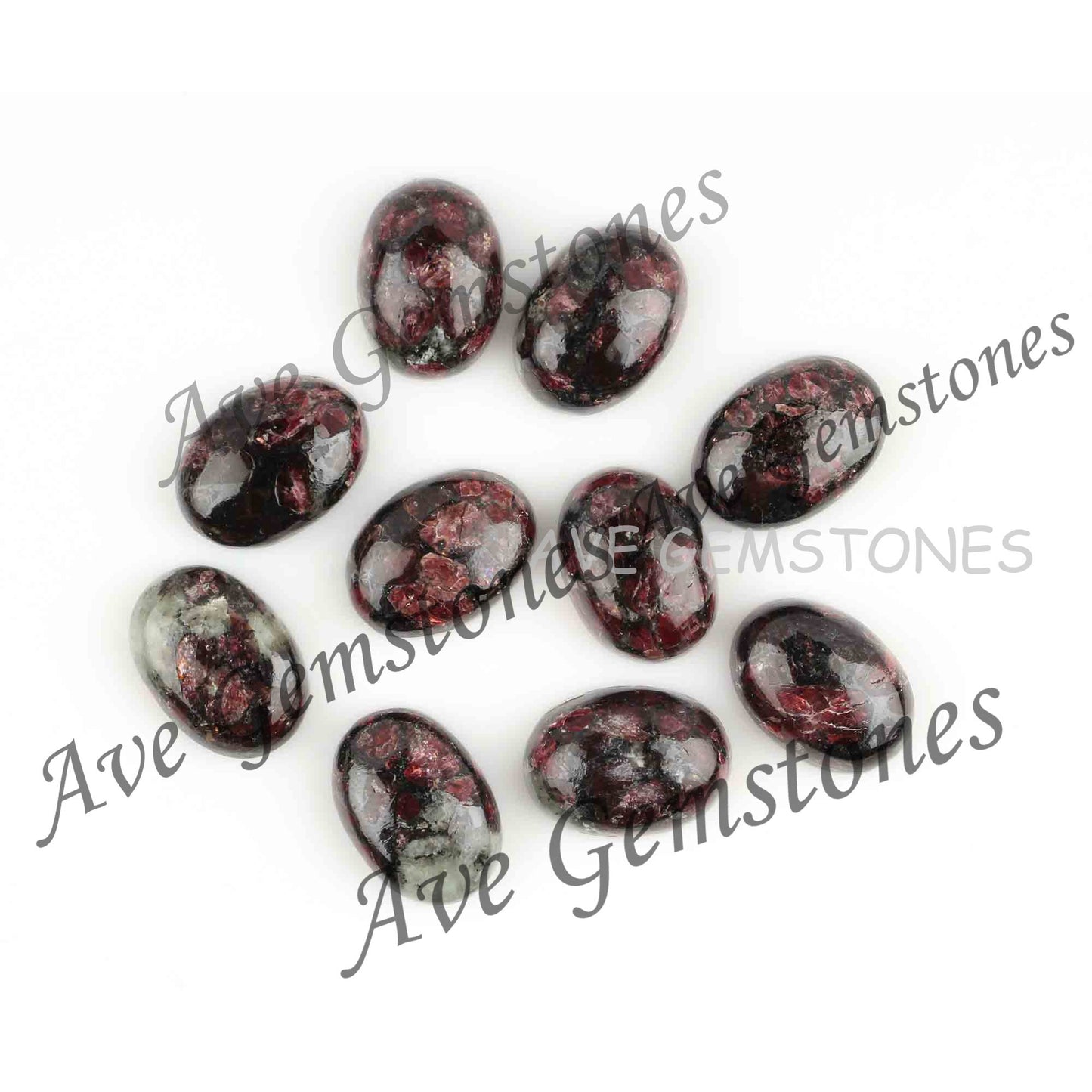 Natural Eudialyte, Oval Cabochon, Semi Precious Stone, Calibrated Stones For Jewelry, High Polished, All Sizes Available, Wholesale Supplier