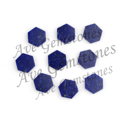 Natural Lapis Lazuli, Hexagon Shape, Both Side Flat, Semi Precious Stone, Calibrated Smooth, For Making Jewelry, All Size Available