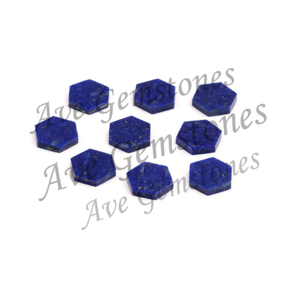 Natural Lapis Lazuli, Hexagon Shape, Both Side Flat, Semi Precious Stone, Calibrated Smooth, For Making Jewelry, All Size Available