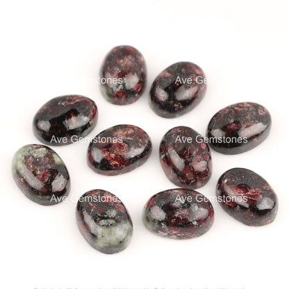 Natural Eudialyte, Oval Cabochon, Semi Precious Stone, Calibrated Stones For Jewelry, High Polished, All Sizes Available, Wholesale Supplier