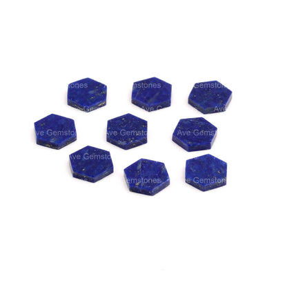 Natural Lapis Lazuli, Hexagon Shape, Both Side Flat, Semi Precious Stone, Calibrated Smooth, For Making Jewelry, All Size Available