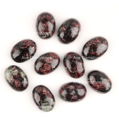 Natural Eudialyte, Oval Cabochon, Semi Precious Stone, Calibrated Stones For Jewelry, High Polished, All Sizes Available, Wholesale Supplier