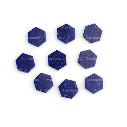 Natural Lapis Lazuli, Hexagon Shape, Both Side Flat, Semi Precious Stone, Calibrated Smooth, For Making Jewelry, All Size Available