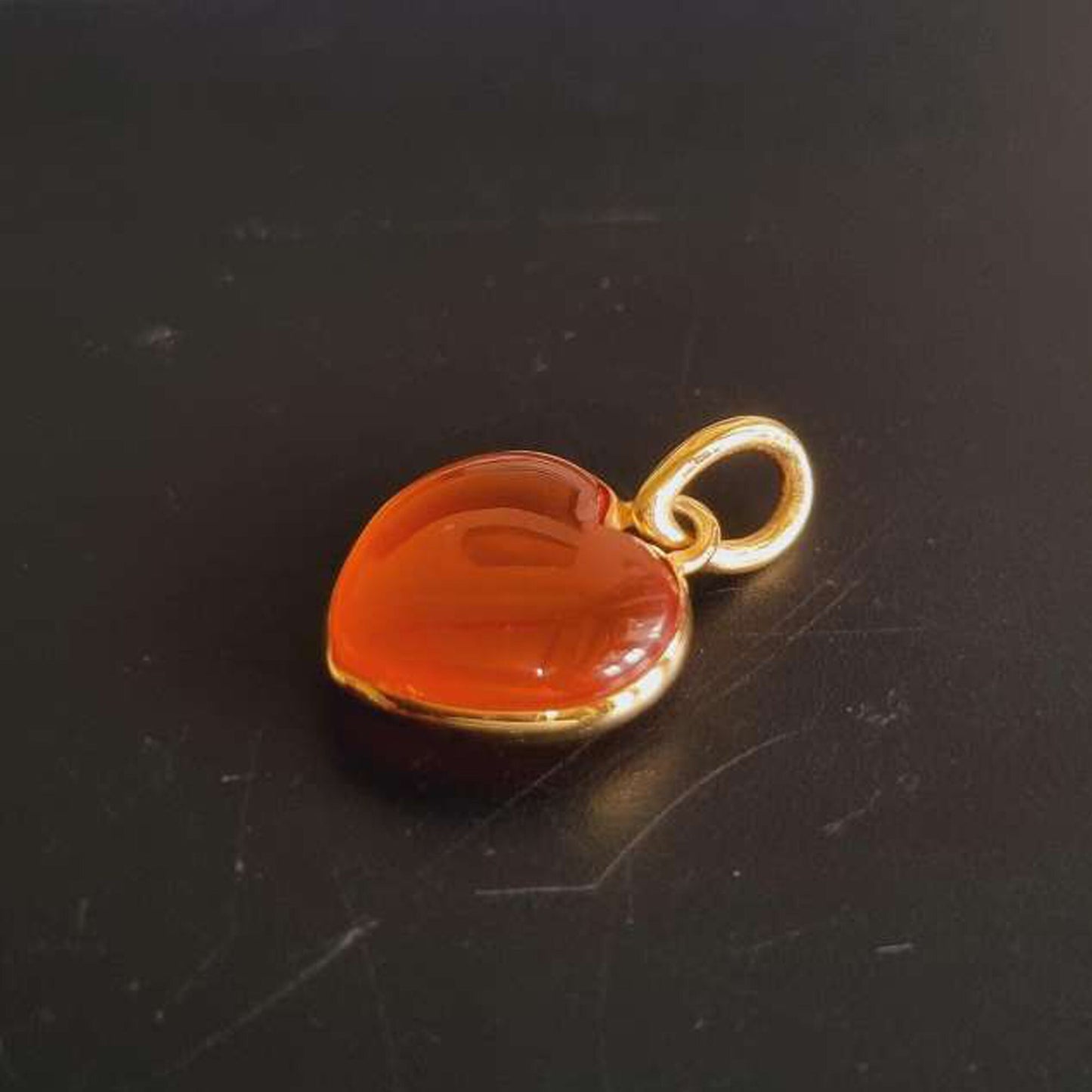 Natural Carnelian Puffy Heart 12 mm Gemstone Handmade Pendant 925 Sterling Silver Pendant High Polished Jewelry Valentine's Day Gift For Her