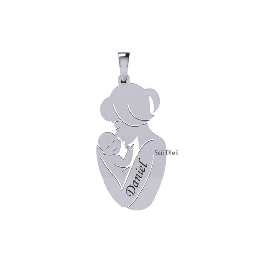 Mother Baby Pendant, Perfect for Motherƒ??s Day, 925 Sterling Silver Pendant for Moms, Baby Shower for Pregnant Moms, Moms Gifts from Husband