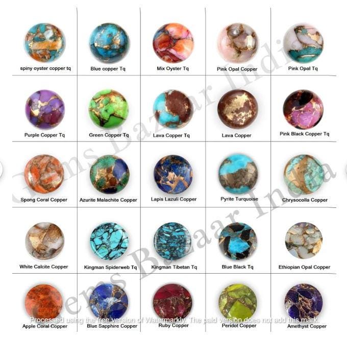 Purple & Orange Spiny Mix Oyster Copper Turquoise Smooth round Ball 10 to 15mm sphere shape